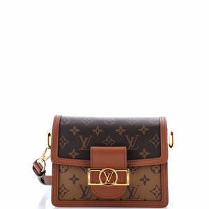 Louis Vuitton Mini Dauphine Shoulder Bag Reverse Monogram Canvas